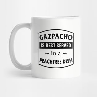Gazpacho in a Peach Tree Dish Mug